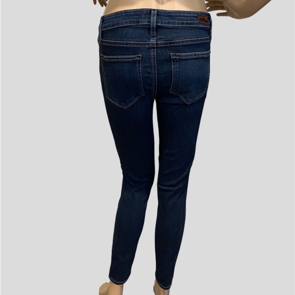Women's Paige Verdugo Mid-Rise Dark Wash Cropped Skinny Ankle Jeans Size 27 EUC - Picture 5 of 8